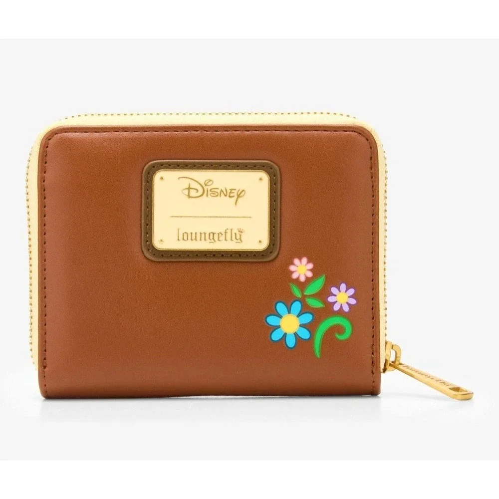 Loungefly Disney Tangled Pascal Chameleon‎ Floral Embroidered Backpack & WALLET
